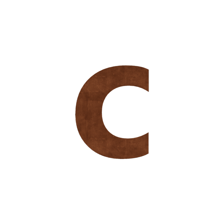 Número de vivienda de acero corten c - 50 cm