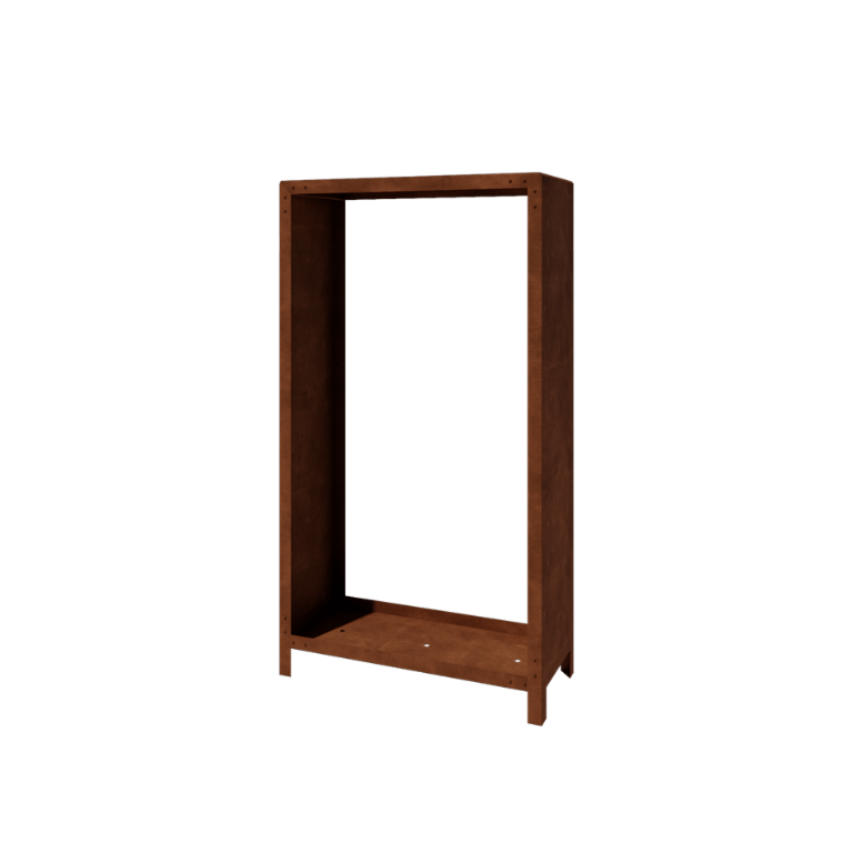 Leñero de acero corten Indiana 180 x 100 x 40 cm