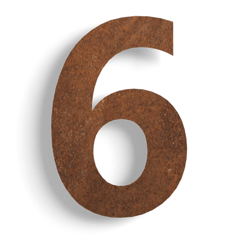 Número de vivienda de acero corten 6 - 15 cm