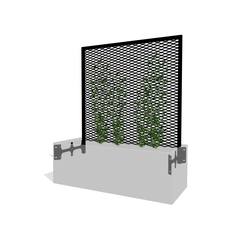 Jardinera trepadora negra 120 x 40 cm