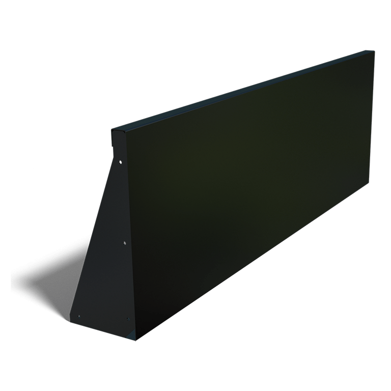 Muro de contención de acero con recubrimiento de polvo recto 150 cm (altura 50 cm)