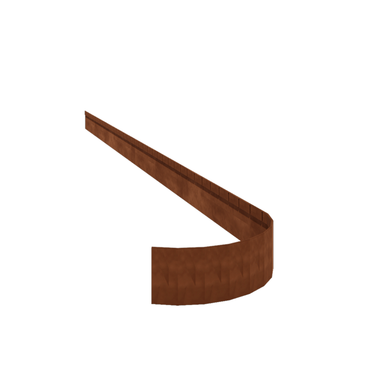 Bordura FLEX de acero corten con borde doblado 13 cm (longitud: 150 cm)