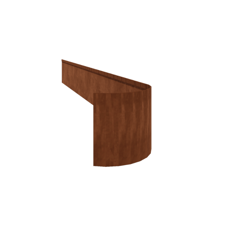 Bordura FLEX de acero corten con borde doblado 35 cm (longitud: 240 cm)