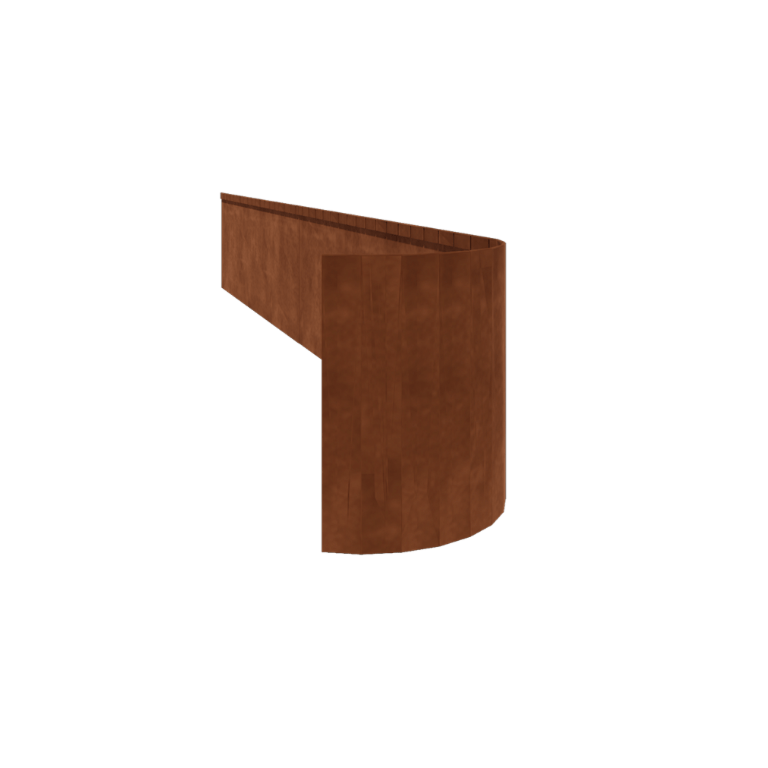 Bordura FLEX de acero corten con borde doblado 45 cm (longitud: 240 cm)