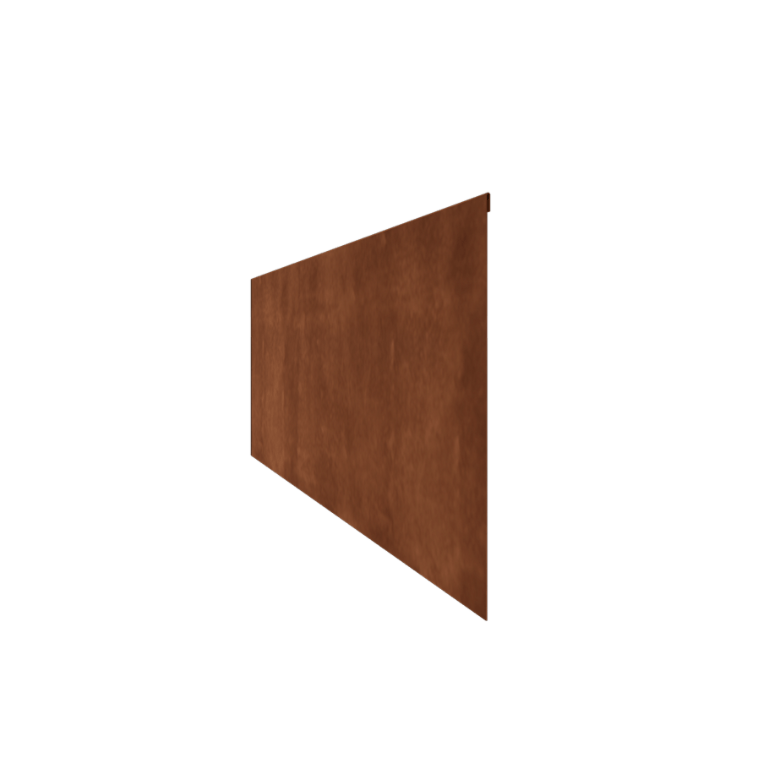 Bordura de jardín de acero corten - Doblado - Altura 45 cm - 240 cm