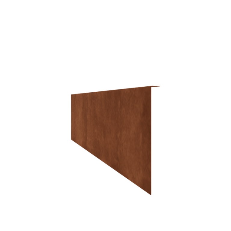 Bordura de acero corten con borde en ángulo recto 34 cm (longitud: 150 cm)