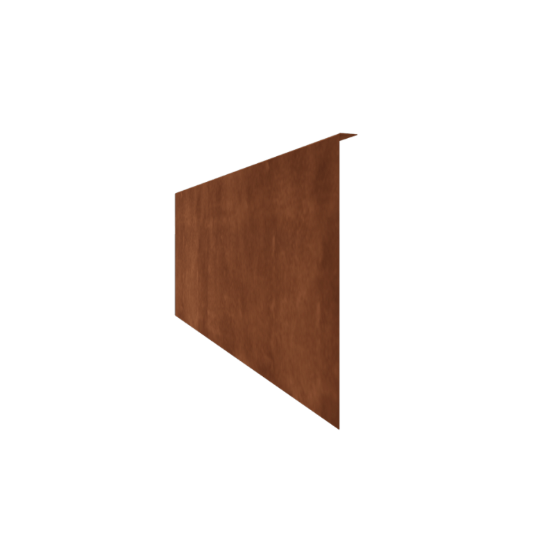 Bordura de jardín de acero corten - En ángulo recto - Altura 45 cm - 240 cm