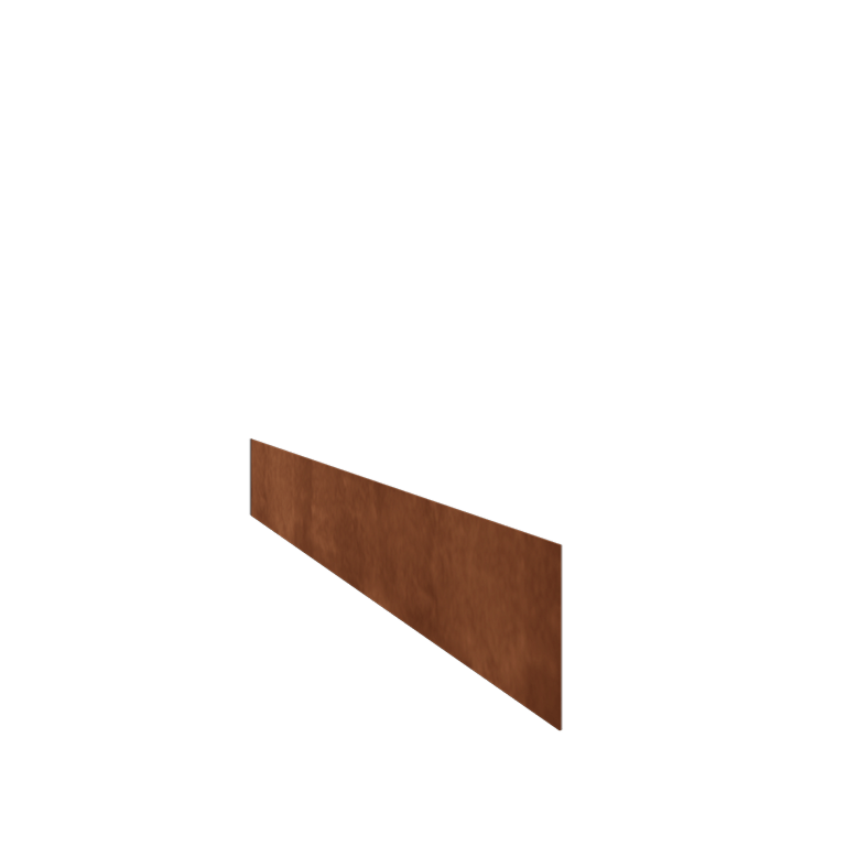 Bordura de acero corten recta 15 cm (longitud: 150 cm)