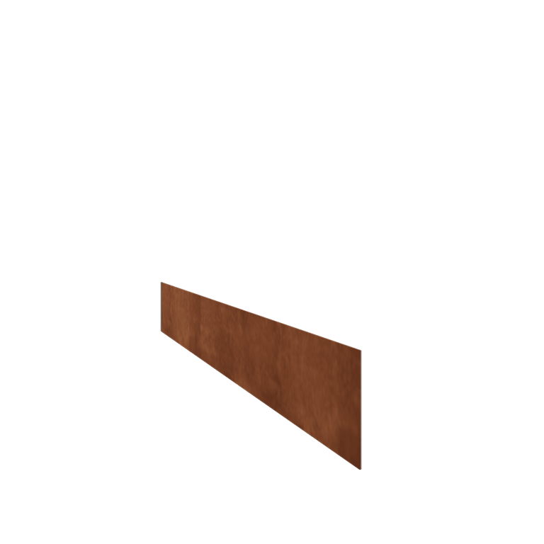 Bordura de jardín de acero corten - Recto - Altura 15 cm - 240 cm