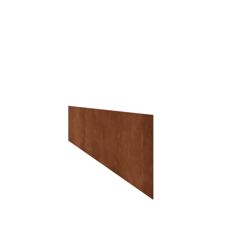 Bordura de jardín de acero corten - Recto - Altura 25 cm - 240 cm