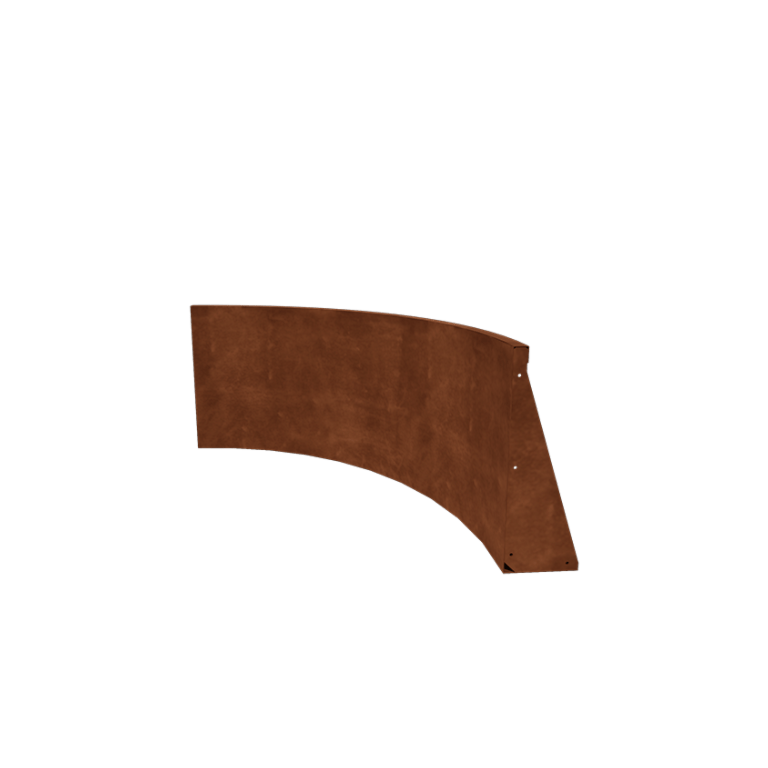 Muro de contención de acero corten - Curva interior - 100 x 100 x 60 cm