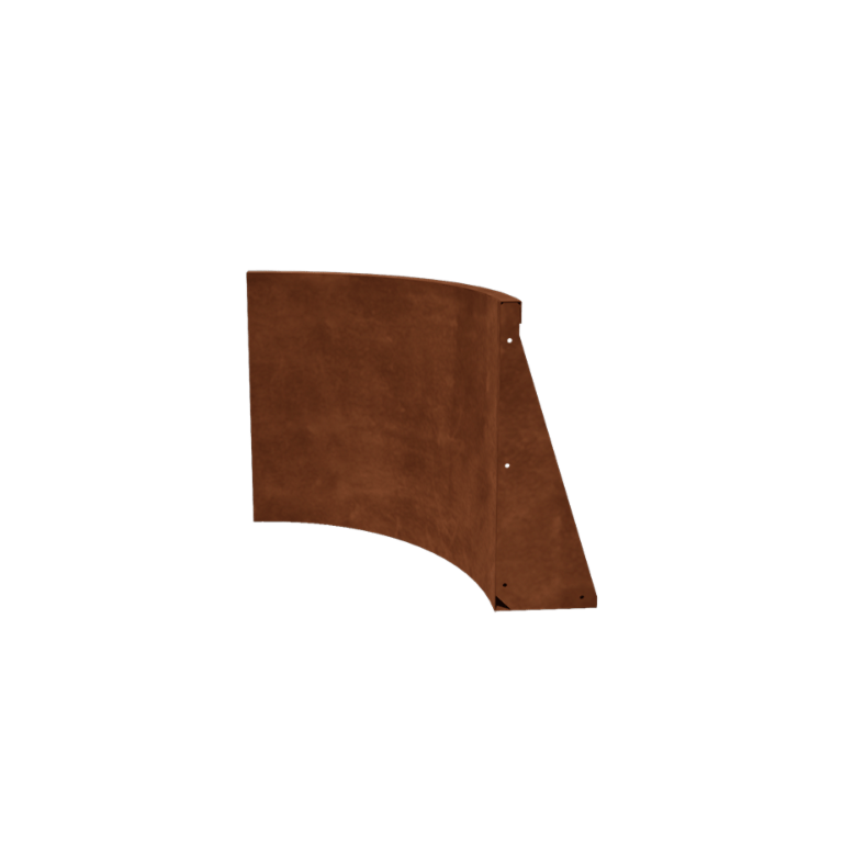 Muro de contención de acero corten - Curva interior - 50 x 50 x 60 cm