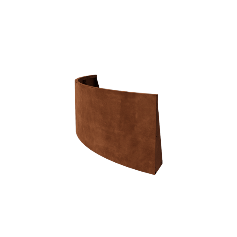 Muro de contención de acero corten - Curva exterior - 150 x 150 x 60 cm