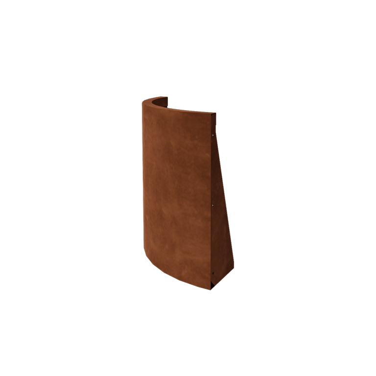 Muro de contención de acero corten - Curva exterior - 50 x 50 x 60 cm