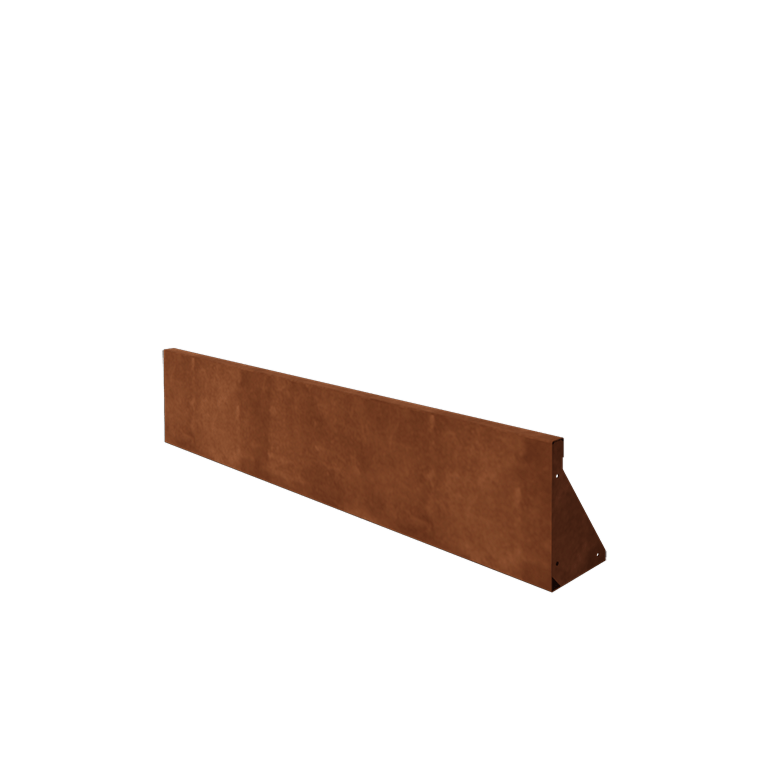 Muro de contención de acero corten - Recto - 150 x 30 cm