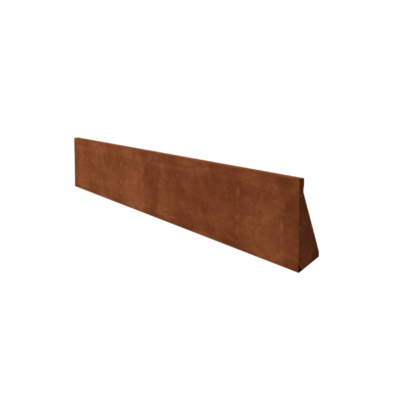 Muro de contención de acero corten recto 200 cm (altura 40 cm)