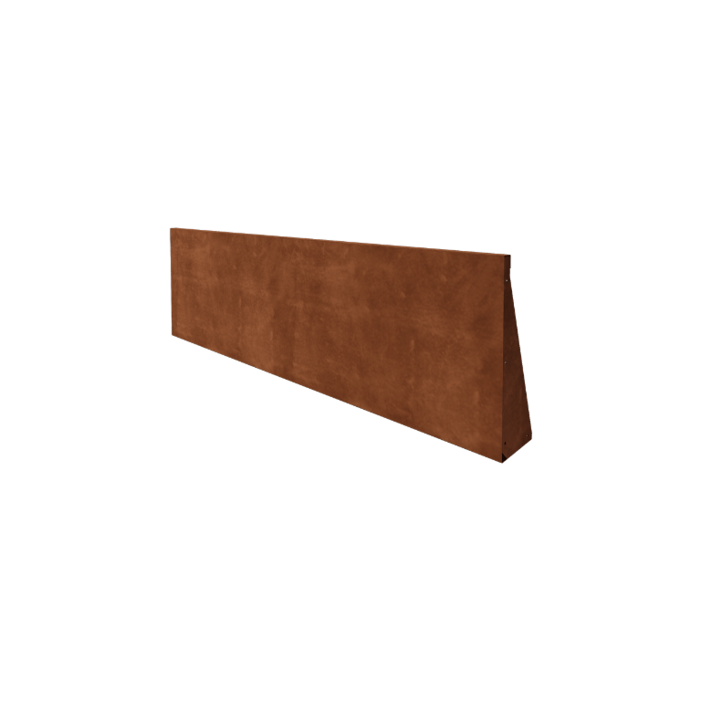 Muro de contención de acero corten - Recto - 200 x 60 cm