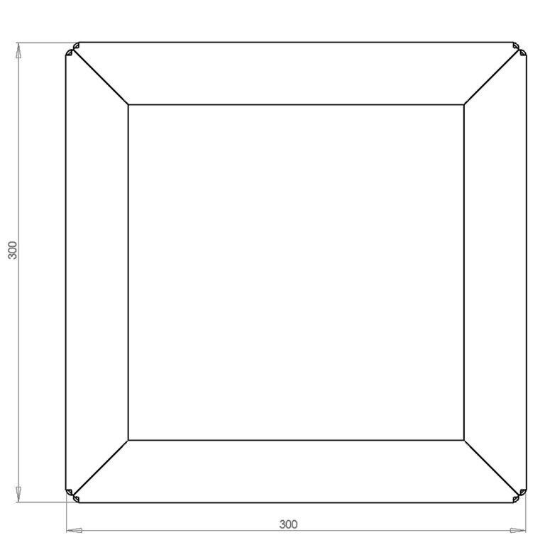Jardinera de acero con tratamiento electrostático Miami 30 x 30 cm