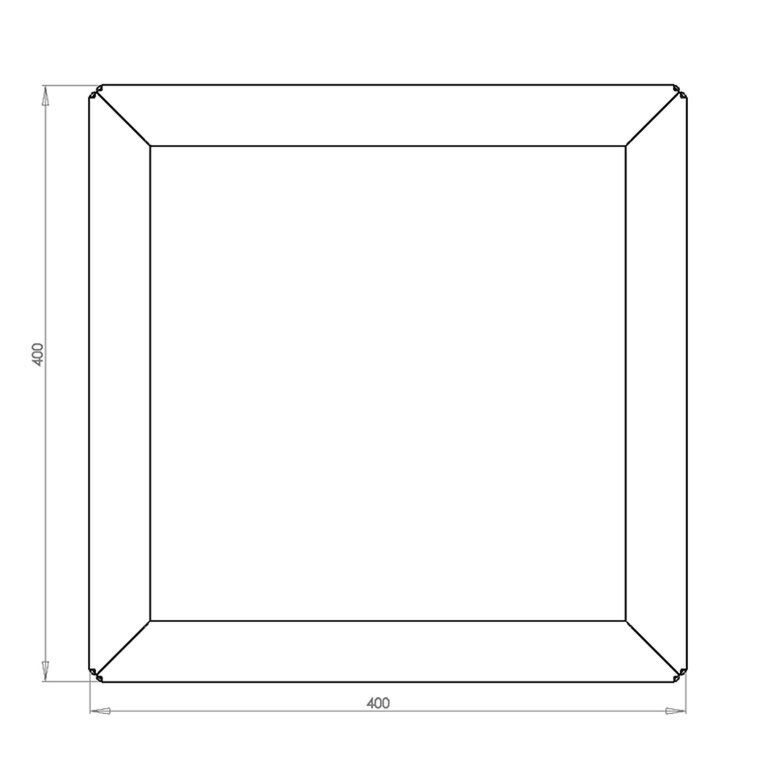 Jardinera de acero con tratamiento electrostático Miami 40 x 40 cm