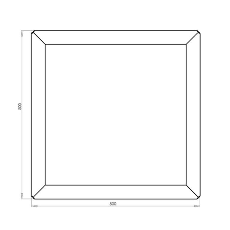 Jardinera de acero con tratamiento electrostático Miami 50 x 50 cm