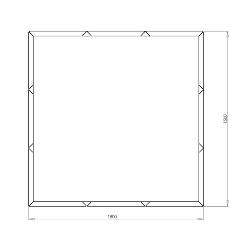 Jardinera de acero corten Miami xxl 150 x 150 cm