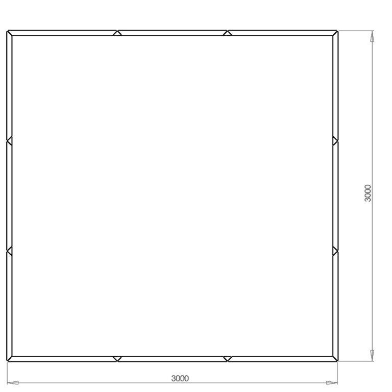 Jardinera de acero corten Miami xxl 300 x 300 cm