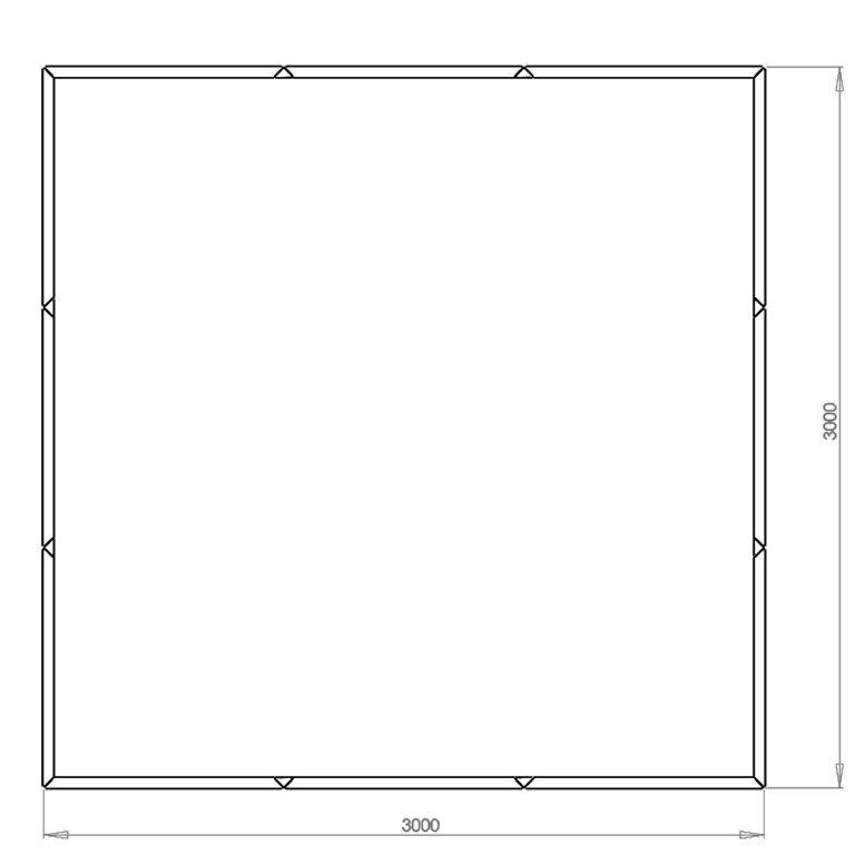 Jardinera de acero con tratamiento electrostático Miami xxl 300 x 300 cm