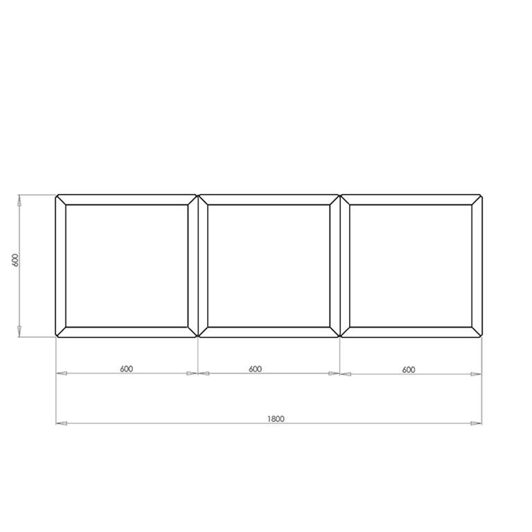 Jardinera de acero con tratamiento electrostático Miami special III 60