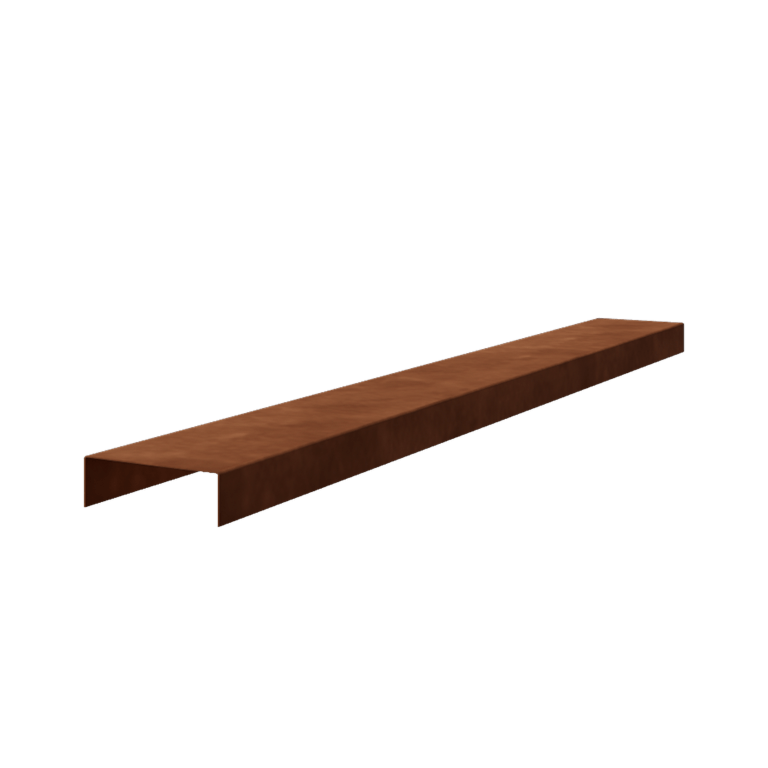 Perfil de recubrimiento de acero corten 5 x 15 x 5 cm (longitud 150 cm)