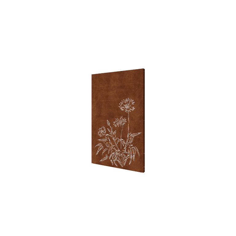 Panel de acero corten aciano 120 x 6 x 190 cm