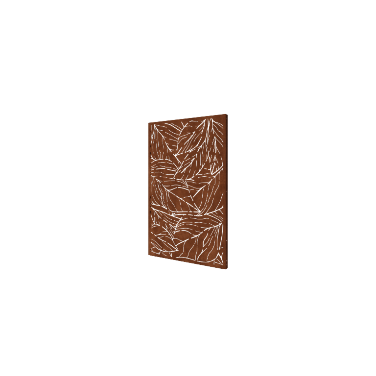 Panel de acero corten hojas 120 x 6 x 190 cm