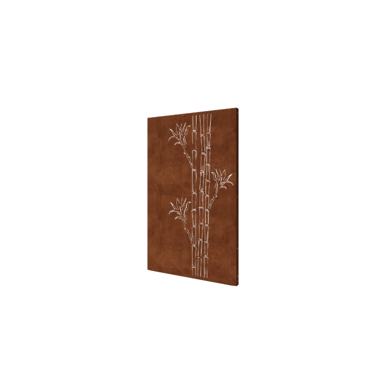 Panel de acero corten bambú 120 x 6 x 190 cm