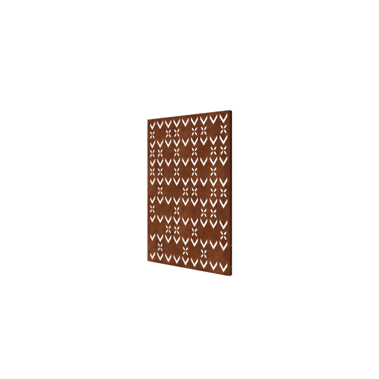 Panel de acero corten patrón de techo composición 3 120 x 6 x 190 cm