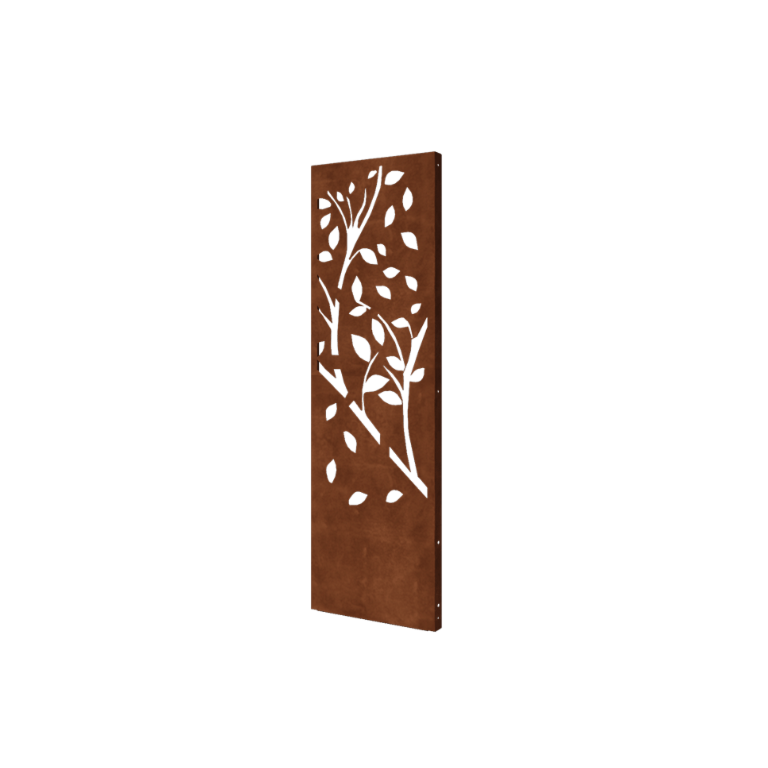 Panel de acero corten árbol parte 4 60 x 6 x 190 cm