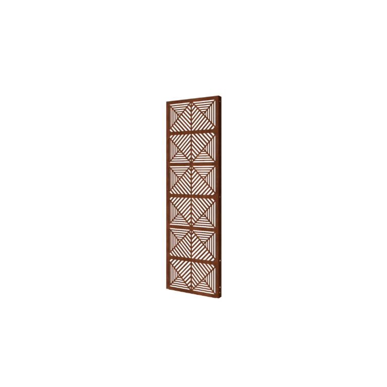 panel de acero corten líneas composición 1 60 x 6 x 190 cm
