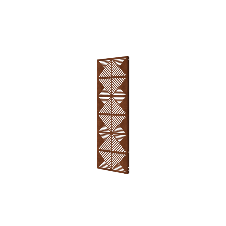 panel de acero corten líneas composición 2 60 x 6 x 190 cm