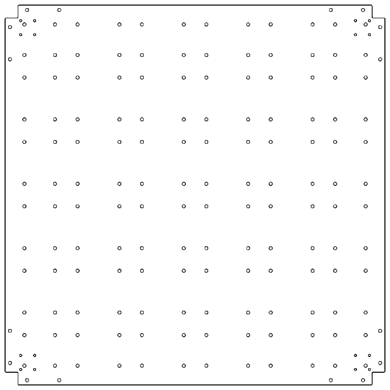 Placa inferior de acero galvanizado 120 x 120 cm