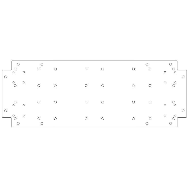 Placa inferior de acero galvanizado 30 x 80 cm