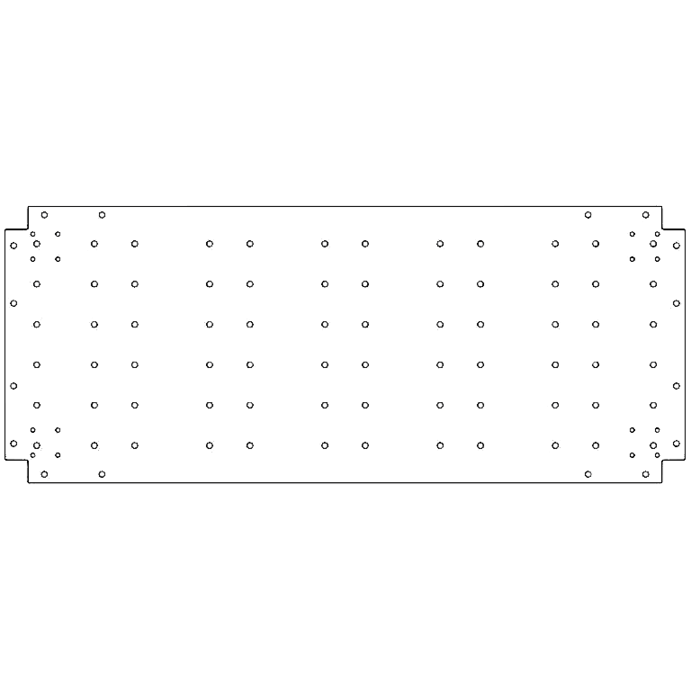 Placa inferior de acero galvanizado 50 x 120 cm