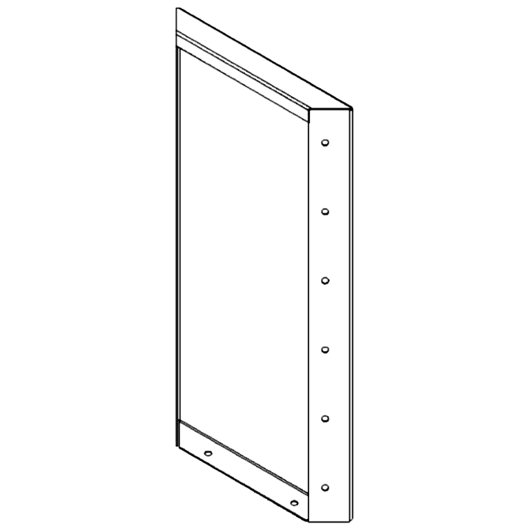 Panel de acero con recubrimiento en polvo 60 x 30 cm