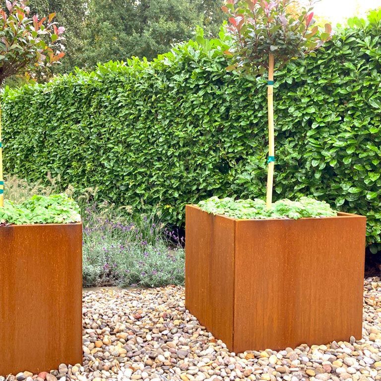 Jardinera de acero corten Miami 70 x 70 cm