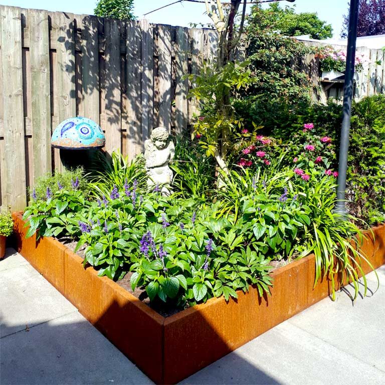 Jardinera de acero corten Miami xxl 180 x 180 cm