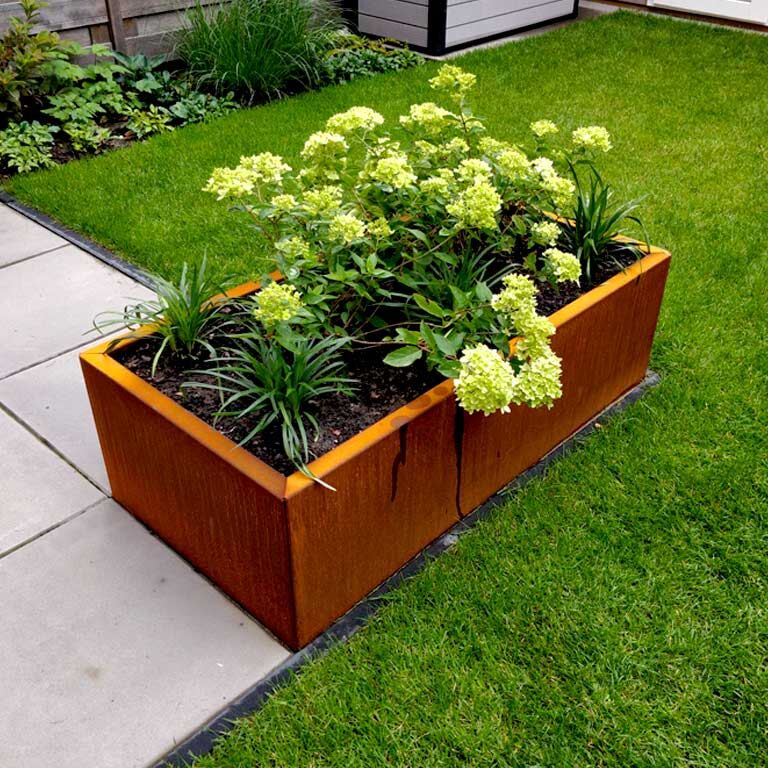 Jardinera de acero corten Texas 60 x 120 cm