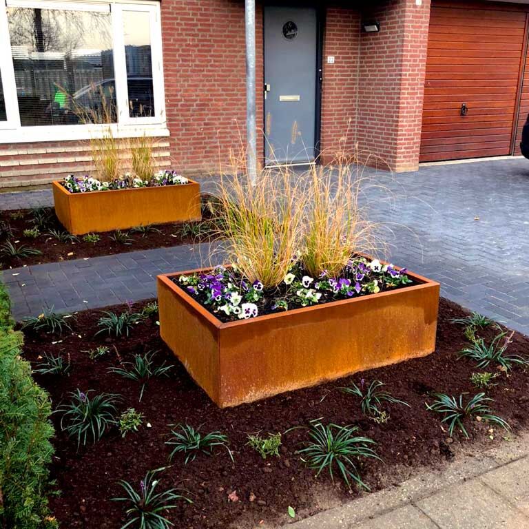 Jardinera de acero corten Texas 80 x 120 cm