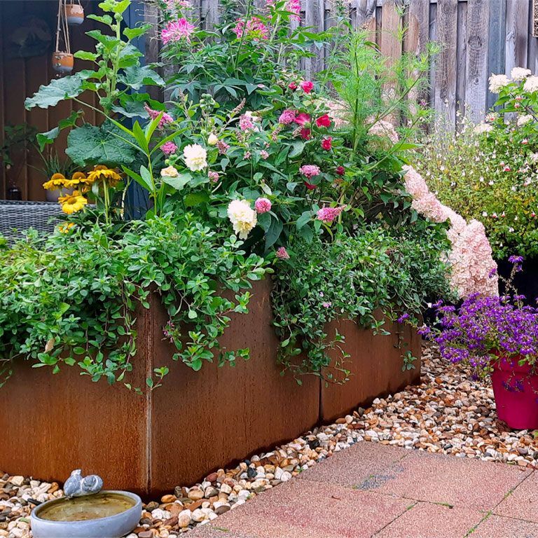 Jardinera de acero corten Texas xxl 160 x 80 cm