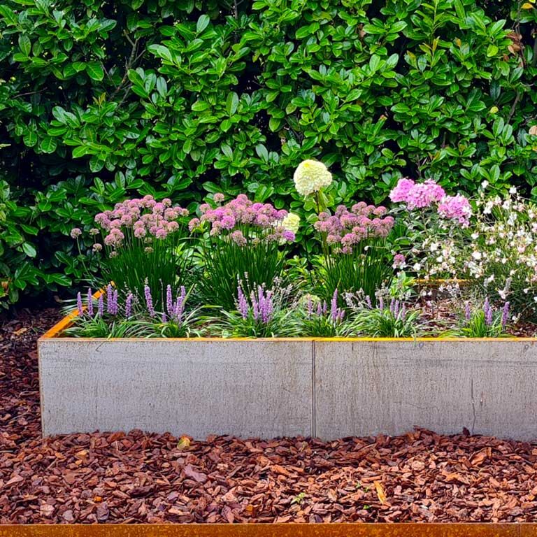 Jardinera de acero corten Texas xxl 320 x 120 cm