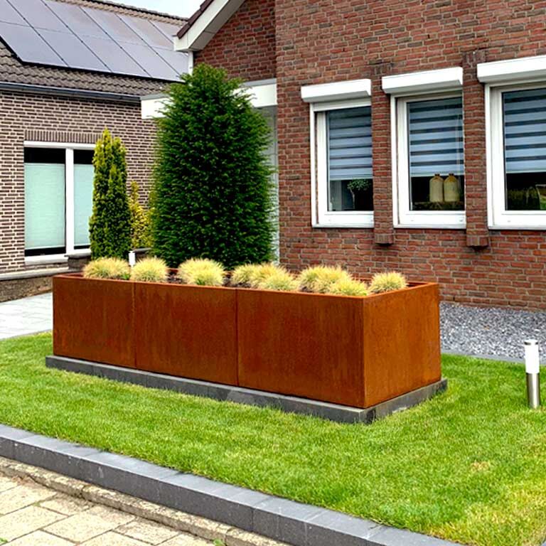 Jardinera de acero corten Texas xxl 300 x 80 cm