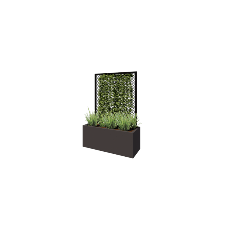Jardinera trepadora negra 100 x 40 cm