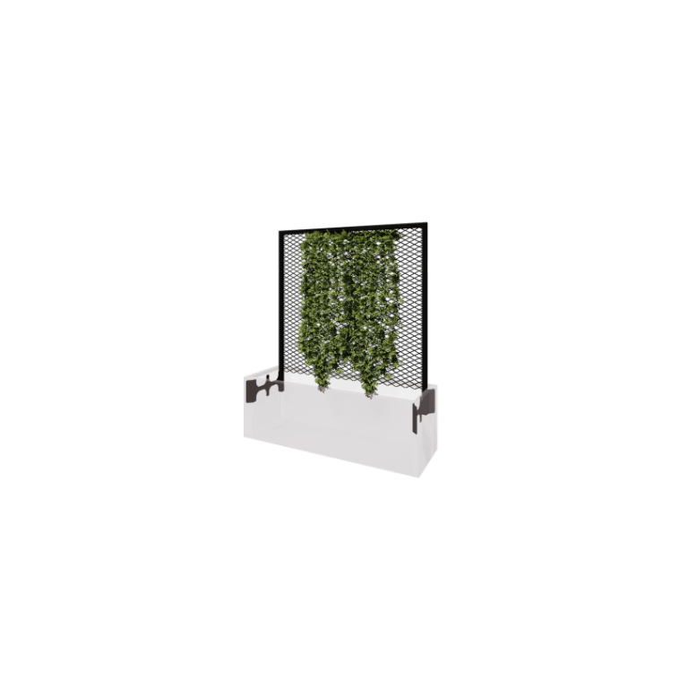Enrejado para plantas trepadoras de acero - 110 x 3 x 117,5 cm - RAL9005 mate (negro) - Para jardinera 40 cm