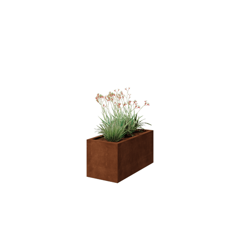 Jardinera de acero corten soldada Montana 100 x 50 x 50 cm